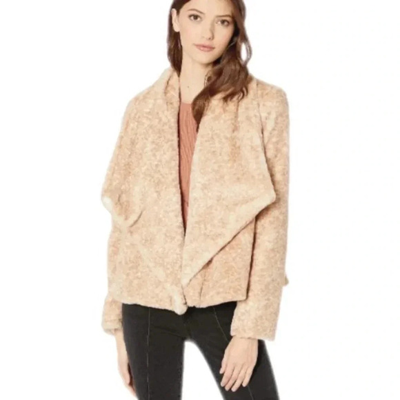 Soft faux fur cardigan jacket, Bb Dakota, size L, Lined, Worn 2x! - Picture 2 of 10